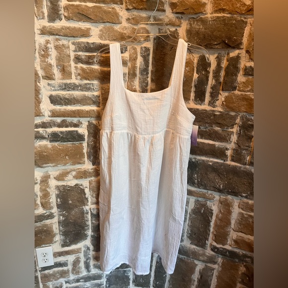 stars above Swim Above The Stars White Cotton Swim Cover Up Dress